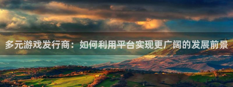 pp电子官网注册登录：多元游戏发行商：如何利用平台实现更广阔的发展前景